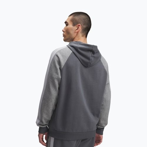 Men's sweatshirt Under Armour Rival Fleece Colorblock Hoodie castlerock/mod gray/white