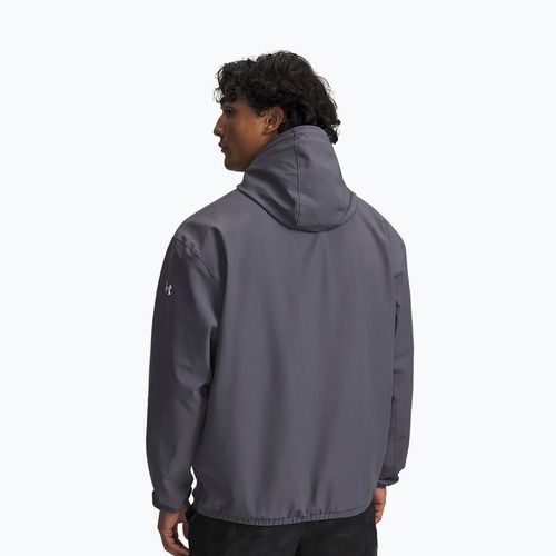 Men's sweatshirt Under Armour Unstoppable Woven Hoodie castlerock/white