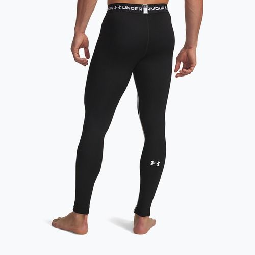 Men's leggings Under Armour Cold Weather Grid black/white/white