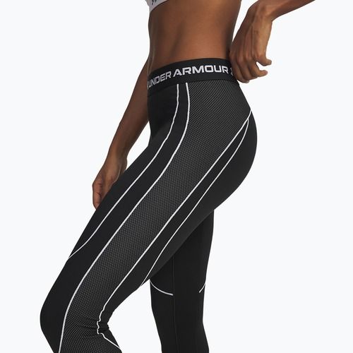 Women's training leggings Under Armour ColdGear Textured black/white/white