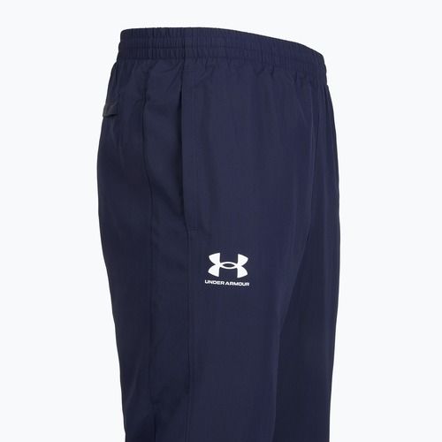 Men's trousers Under Armour Rival Woven Windbreaker Pant midnight navy/midnight navy/white