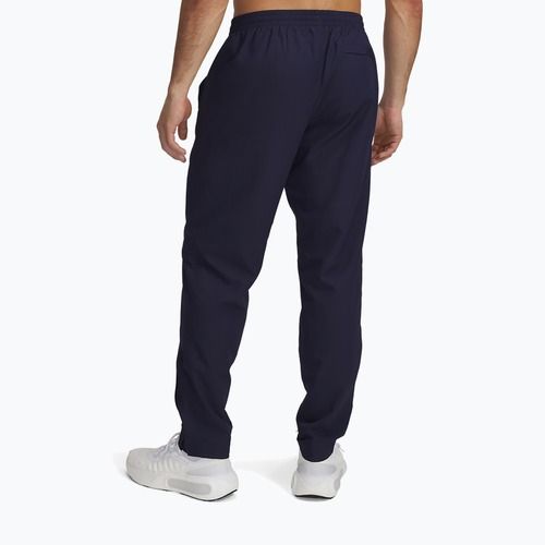 Men's trousers Under Armour Rival Woven Windbreaker Pant midnight navy/midnight navy/white
