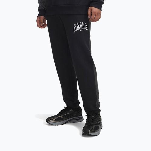 Men's training trousers Under Armour Rival Fleece Colorblock black/castlerock/white