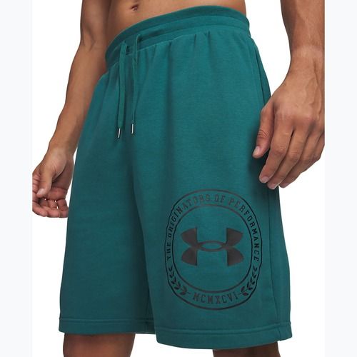 Men's training shorts Under Armour Rival LW Graphic rack green/black