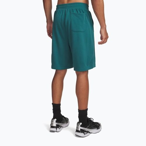 Men's training shorts Under Armour Rival LW Graphic rack green/black