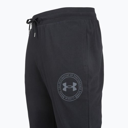 Men's trousers Under Armour Rival LW Graphic Jogger black/castelrock