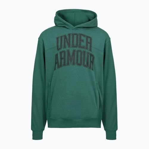 Men's sweatshirt Under Armour Rival LW Graphic Hoodie rack green/black