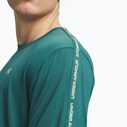 Men's training T-shirt Under Armour Tech Taping rack green/fade green