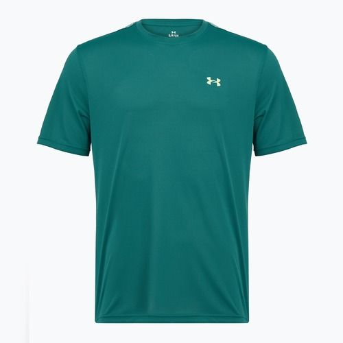 Men's training T-shirt Under Armour Tech Taping rack green/fade green