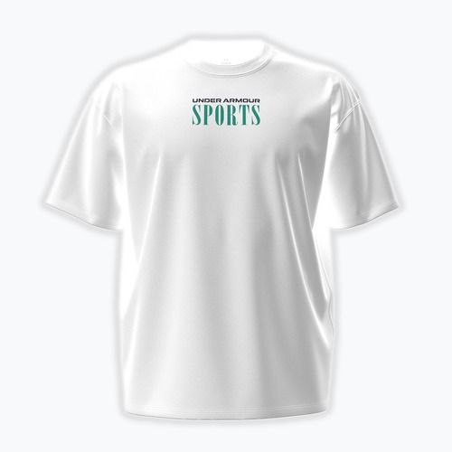 Men's training T-shirt Under Armour Heavyweight Sports white/midnight navy