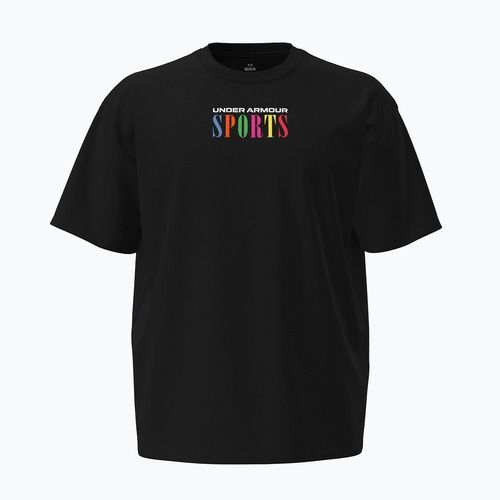 Men's training T-shirt Under Armour Heavyweight Sports ultimate black/white