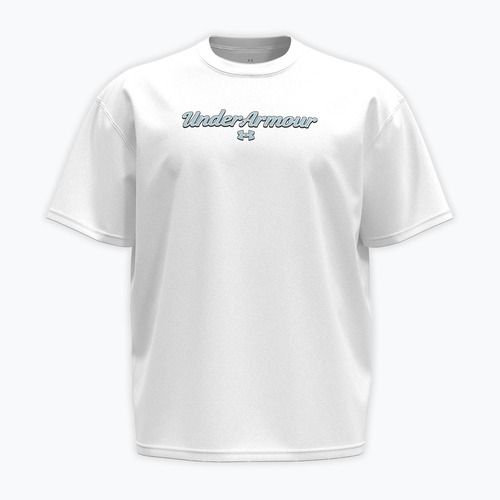 Men's training T-shirt Under Armour Heavyweight WM white/blue haze
