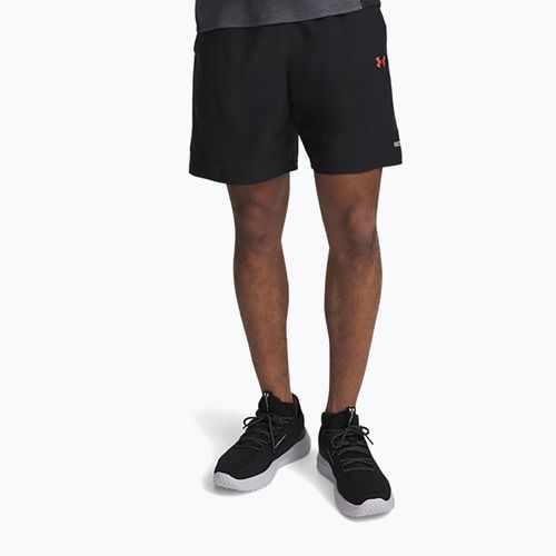 Men's training shorts Under Armour Tech Utility black/venom red