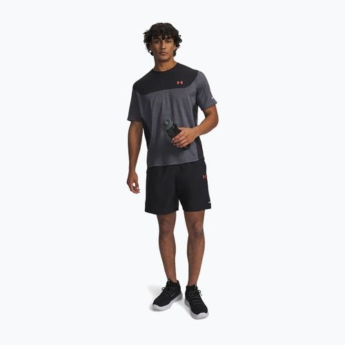 Men's training shorts Under Armour Tech Utility black/venom red