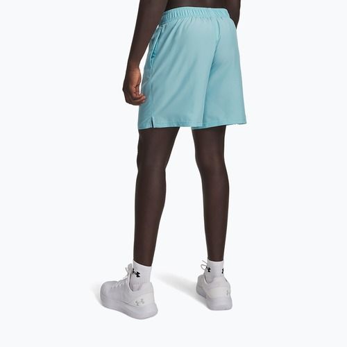 Men's training shorts Under Armour Woven Wordmark blue haze/black