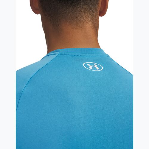 Men's training T-shirt Under Armour Tech 2.0 ether blue/white