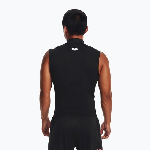 Men's training T-shirt Under Armour HG Armour Comp Mock black/white