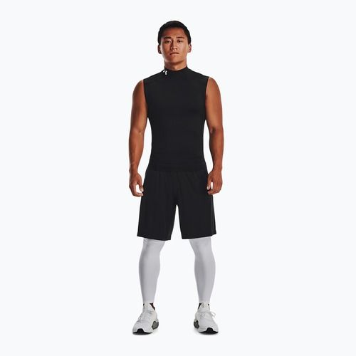 Men's training T-shirt Under Armour HG Armour Comp Mock black/white