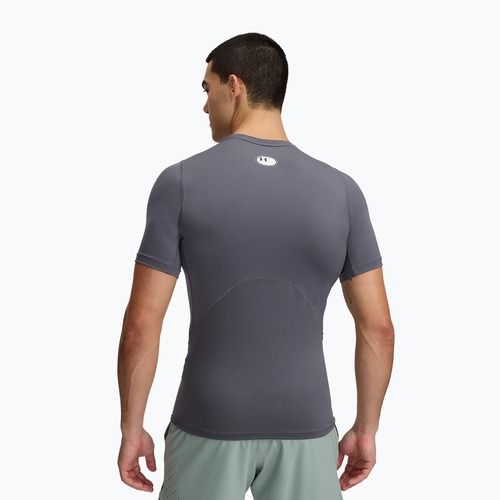 Men's training T-shirt Under Armour HG Armour Comp castlerock/white