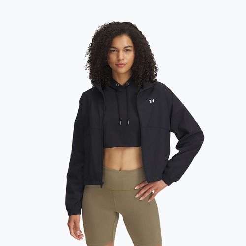 Women's training jacket Under Armour Rival Woven Jacket black/white