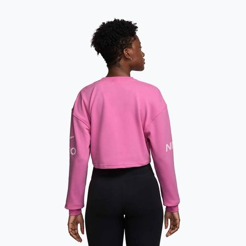 Women's training sweatshirt Nike Pro Dri-Fit Loose Crew-Neck playful pink/pink foam/white