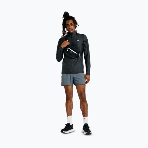 Men's running sweatshirt New Balance Space Dye 1/4 Zip black