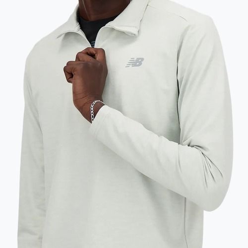 Men's running sweatshirt New Balance Space Dye 1/4 Zip grey