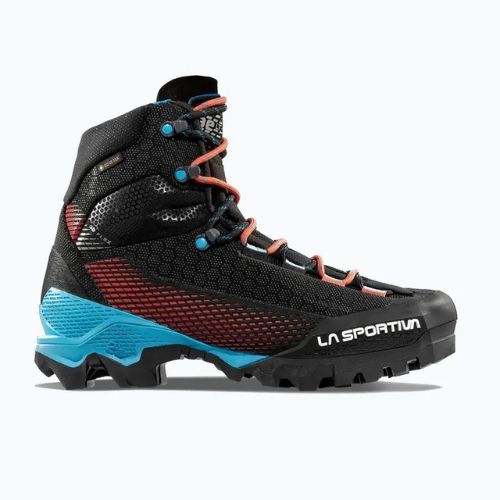Women's mountaineering boots La Sportiva Aequilibrium ST GTX black/hibiscus