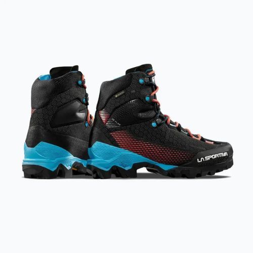 Women's mountaineering boots La Sportiva Aequilibrium ST GTX black/hibiscus