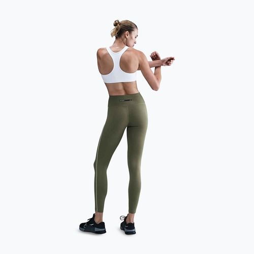 Women's leggings Nike One High-Waisted medium olive/white
