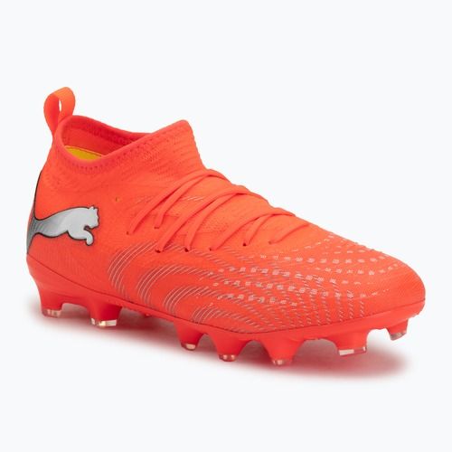 Children's football boots PUMA Future 9 Match FG/AG Jr glowing red/puma white/puma black/puma silver