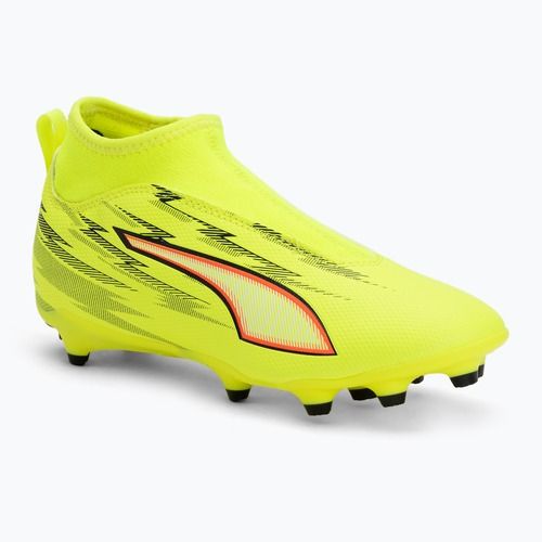 Children's football boots PUMA Ultra 6 Match+ LL FG/AG Jr yellow alert/puma black/glowing red/lime squeeze