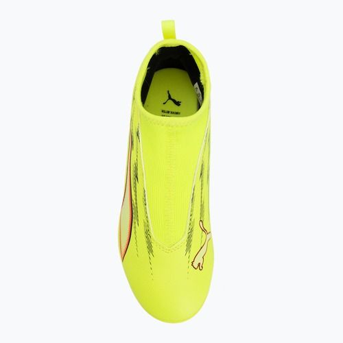 Children's football boots PUMA Ultra 6 Match+ LL FG/AG Jr yellow alert/puma black/glowing red/lime squeeze