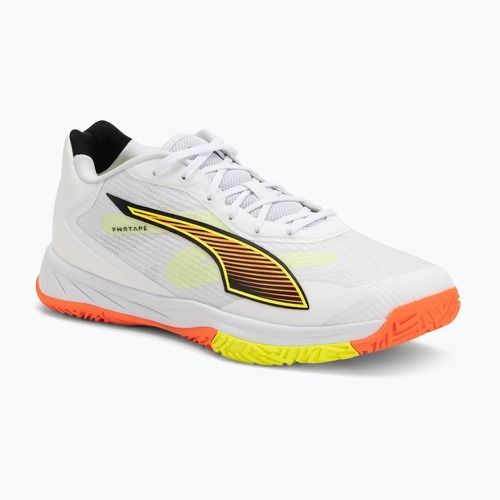 Handball shoes PUMA Accelerate Turbo 4 Game On puma white/glowing red/ultra blue