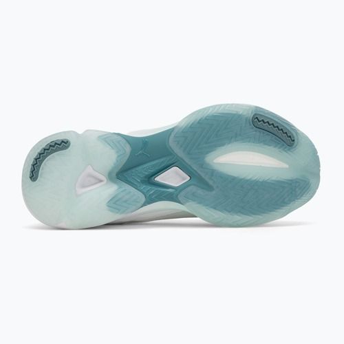 Women's handball shoes PUMA Vantage Nitro Game On puma white/baltic blue/fresh water