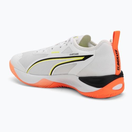 Handball shoes PUMA Eliminate Nitro 4 Game On puma white/glowing red/ultra blue