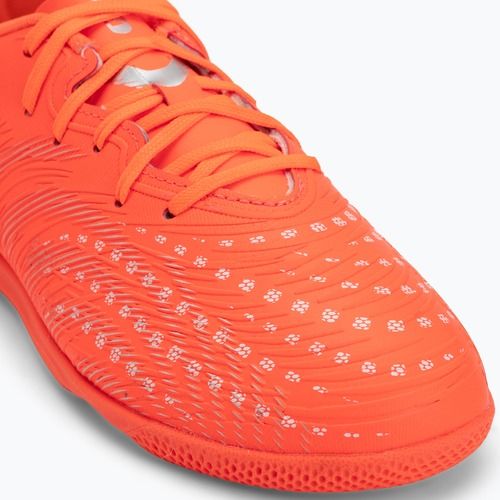 Children's football boots PUMA Future 9 Play IT Jr glowing red/puma white/puma black/puma silver