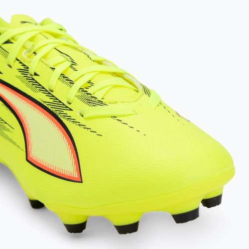 Children's football boots PUMA Ultra 6 Play FG/AG Jr yellow alert/puma black/glowing red/lime squeeze