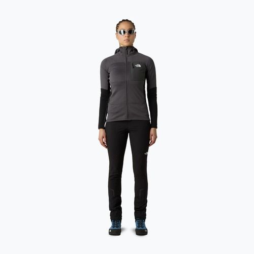 Women's sweatshirt The North Face Polartec Powergrid Stormgap Hoodie anthracite grey/bla