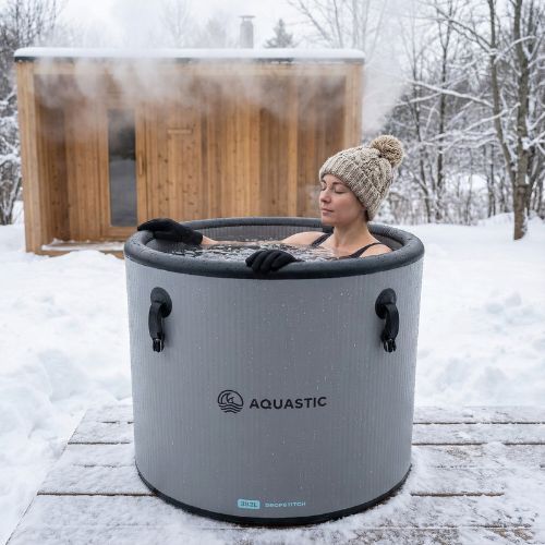 Ice bath AQUASTIC BrrFree 382 l dropstitch grey