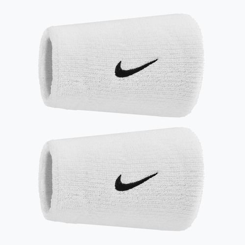 Wristbands Nike Swoosh Classic Doublewide Wristbands 2 pcs. white/black