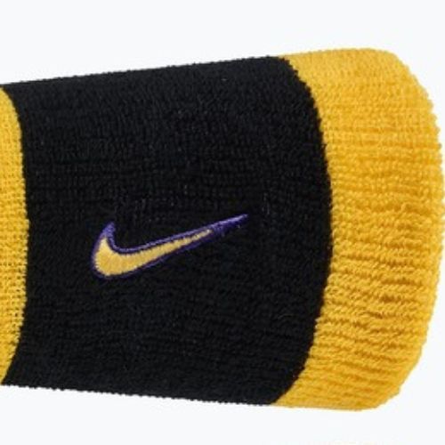 Wristbands Nike Swoosh Classic Doublewide Wristbands 2 pcs. black/court purple university gold