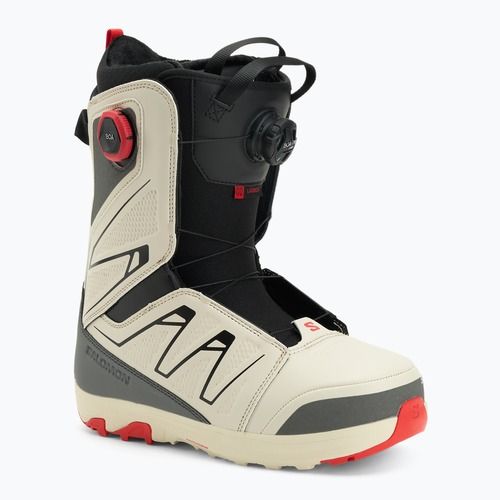 Men's snowboard boots Salomon Launch Boa SJ Boa almondmilk/castlerock/black