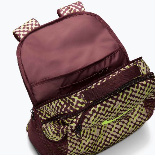 Training backpack Nike Brasilia 9.5 24 l burgundy crush/black/volt
