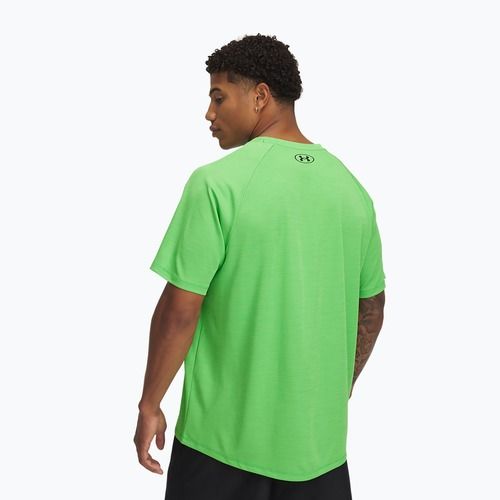 Men's training T-shirt Under Armour Tech Textured cyber green/green spark/black