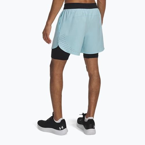 Men's shorts Under Armour Peak Woven 2in1 stream/black