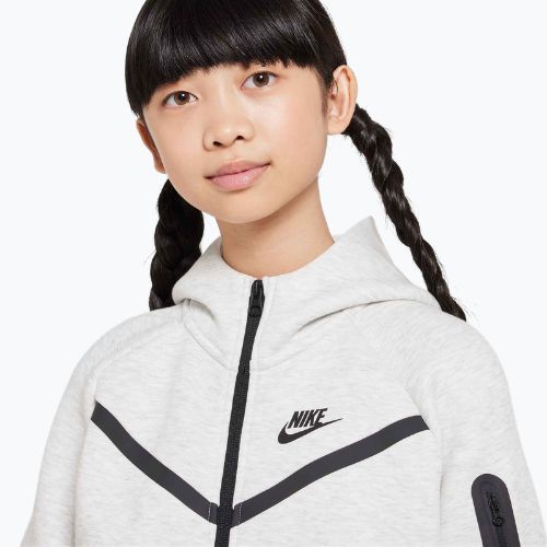 Children's sweatshirt Nike Sportswear Tech Fleece light grey/heather/black/black