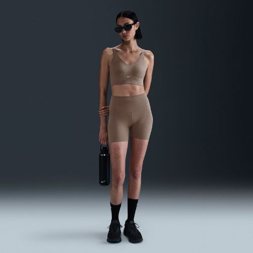 Training bra Nike Alate Medium Support Longline mink brown/white