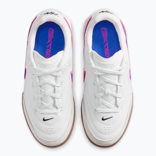 Children's football boots Nike Tiempo Streetgato Jr white/pink blast/racer blue