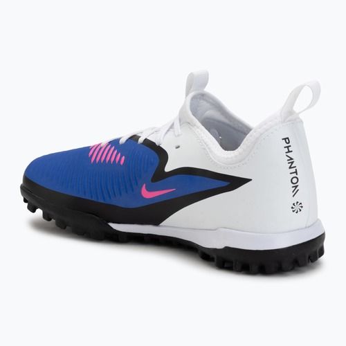 Children's football boots Nike Jr. Phantom 6 Low Academy TF racer blue/white/pink blast